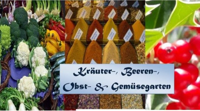 Kräuter- , Beeren- , Obst-, Gemüse- & Blütengarten